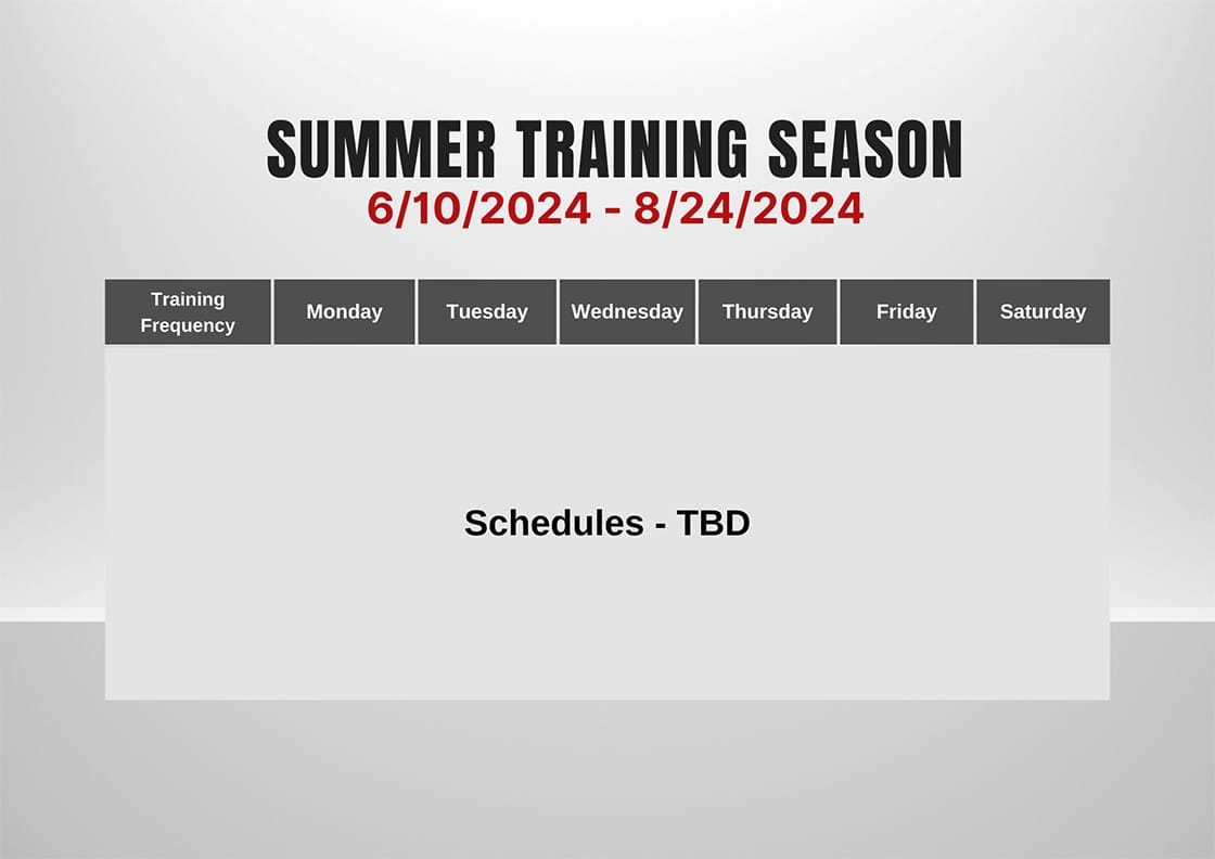 Summer Training Season 61223 - 81223